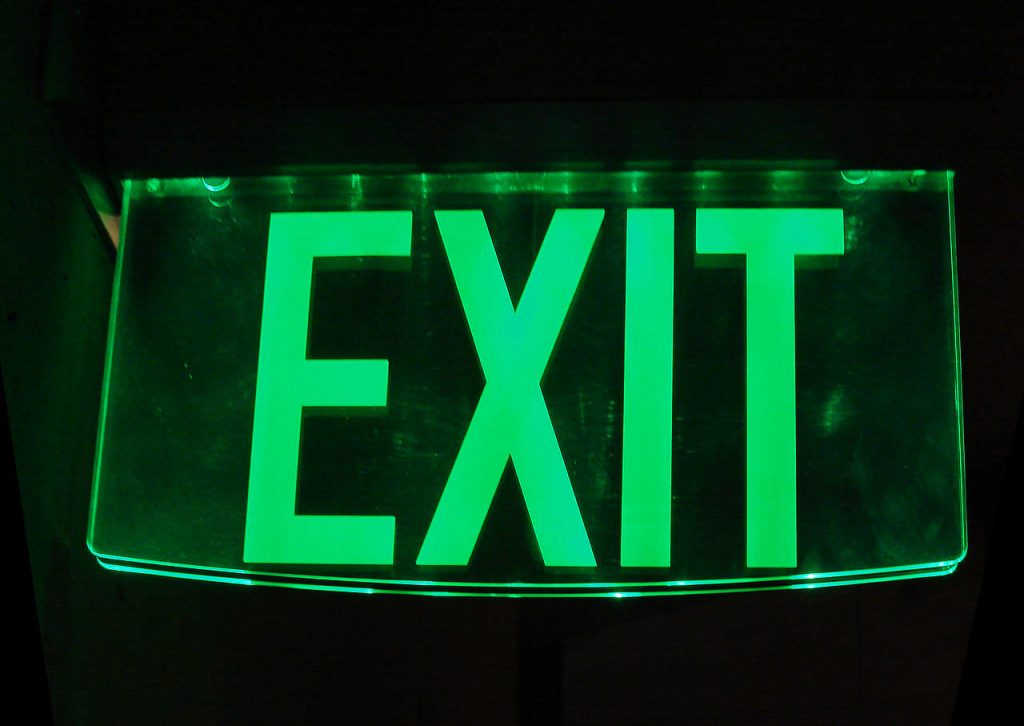 Emergency lighting exit sign
