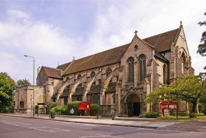 A church in Barnet, an area serviced by London Electricians